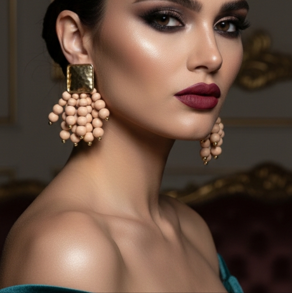 Wooden Beads Earrings